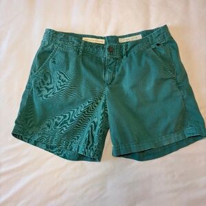 Pilcro and the Letterpress Anthropologie Teal Hyphen Shorts Size 28